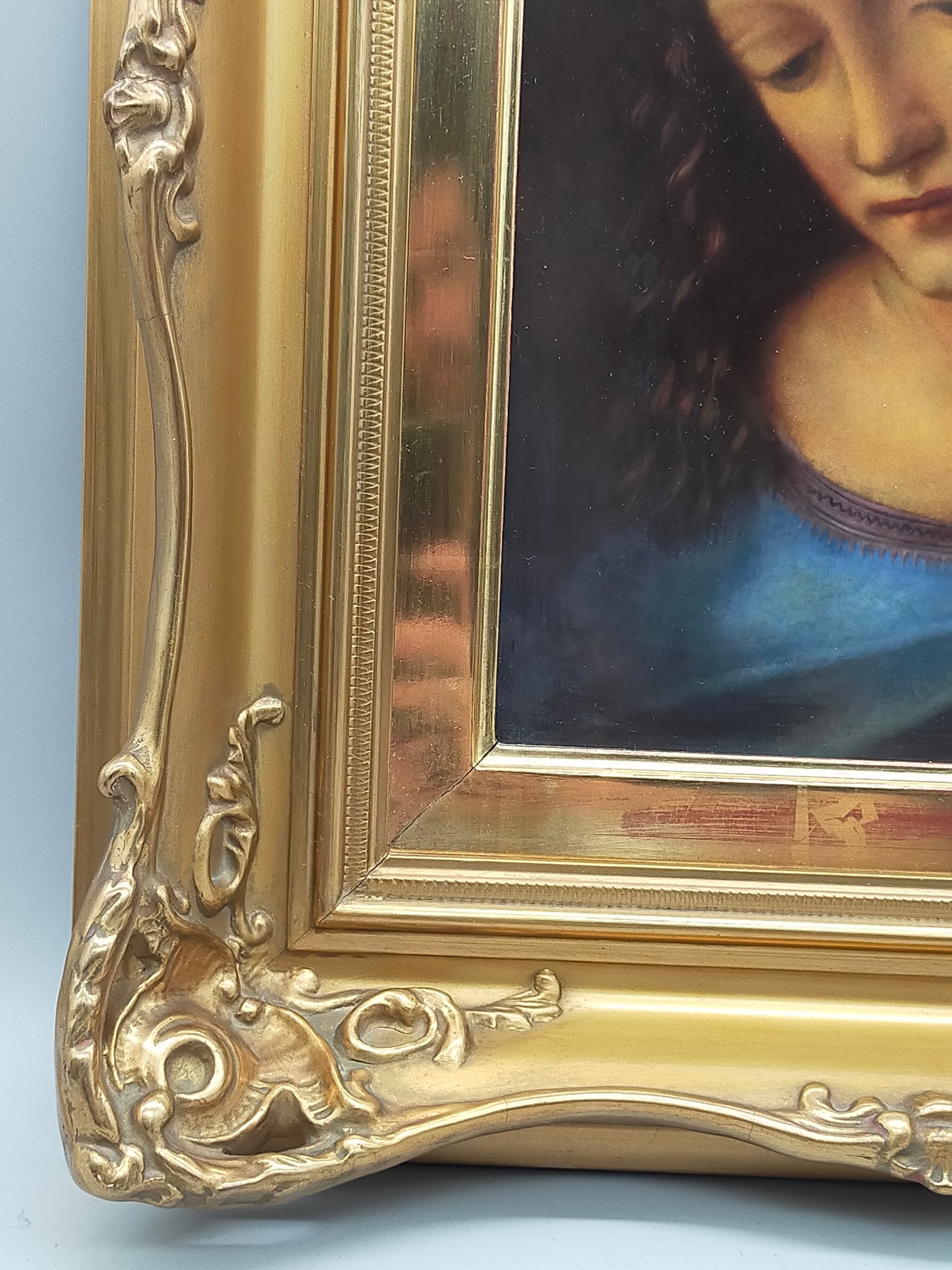 Rosenthal Porzellanbild – Madonna von Leonardo da Vinci – Gerahmt