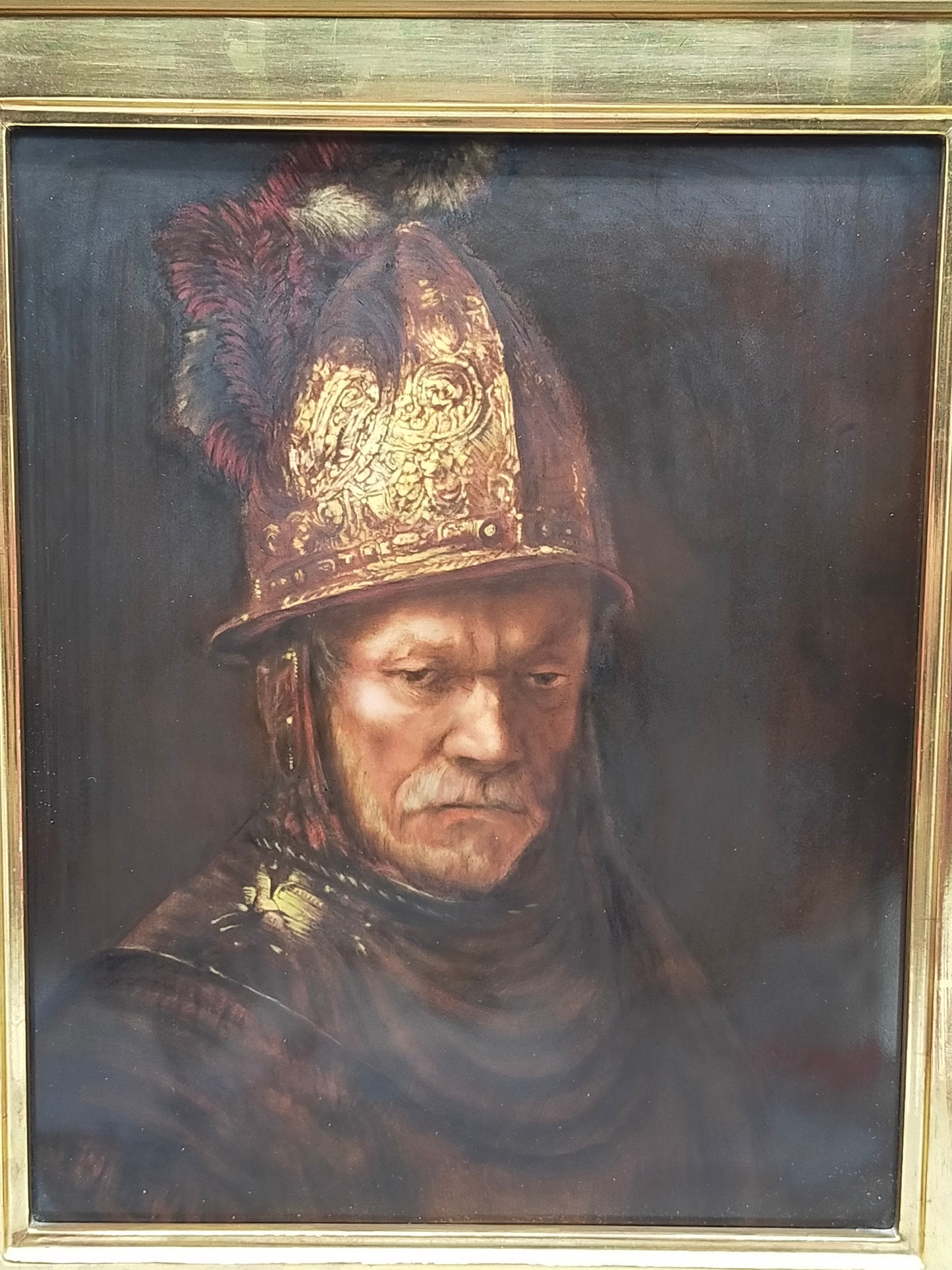 Rosenthal Porzellanbild Der Mann mit dem Goldhelm
