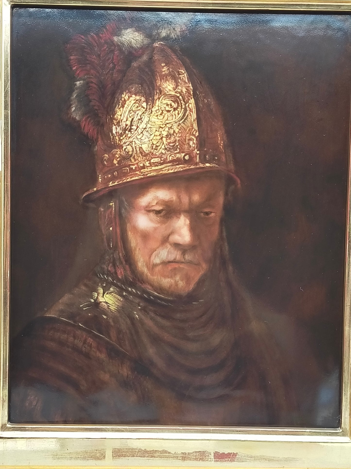 Rosenthal Porzellanbild Der Mann mit dem Goldhelm