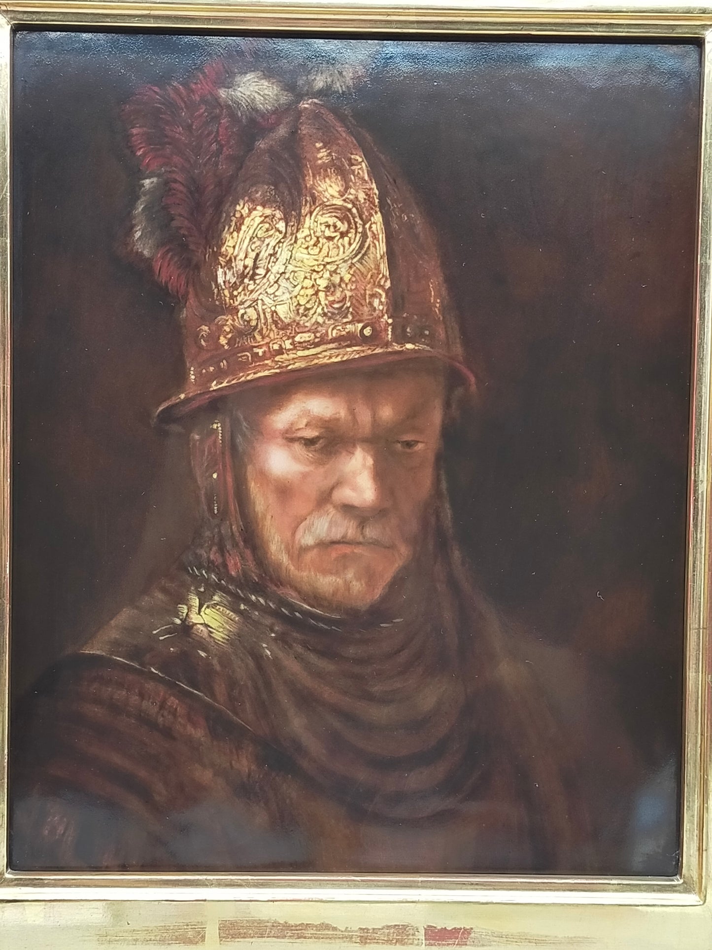 Rosenthal Porzellanbild Der Mann mit dem Goldhelm