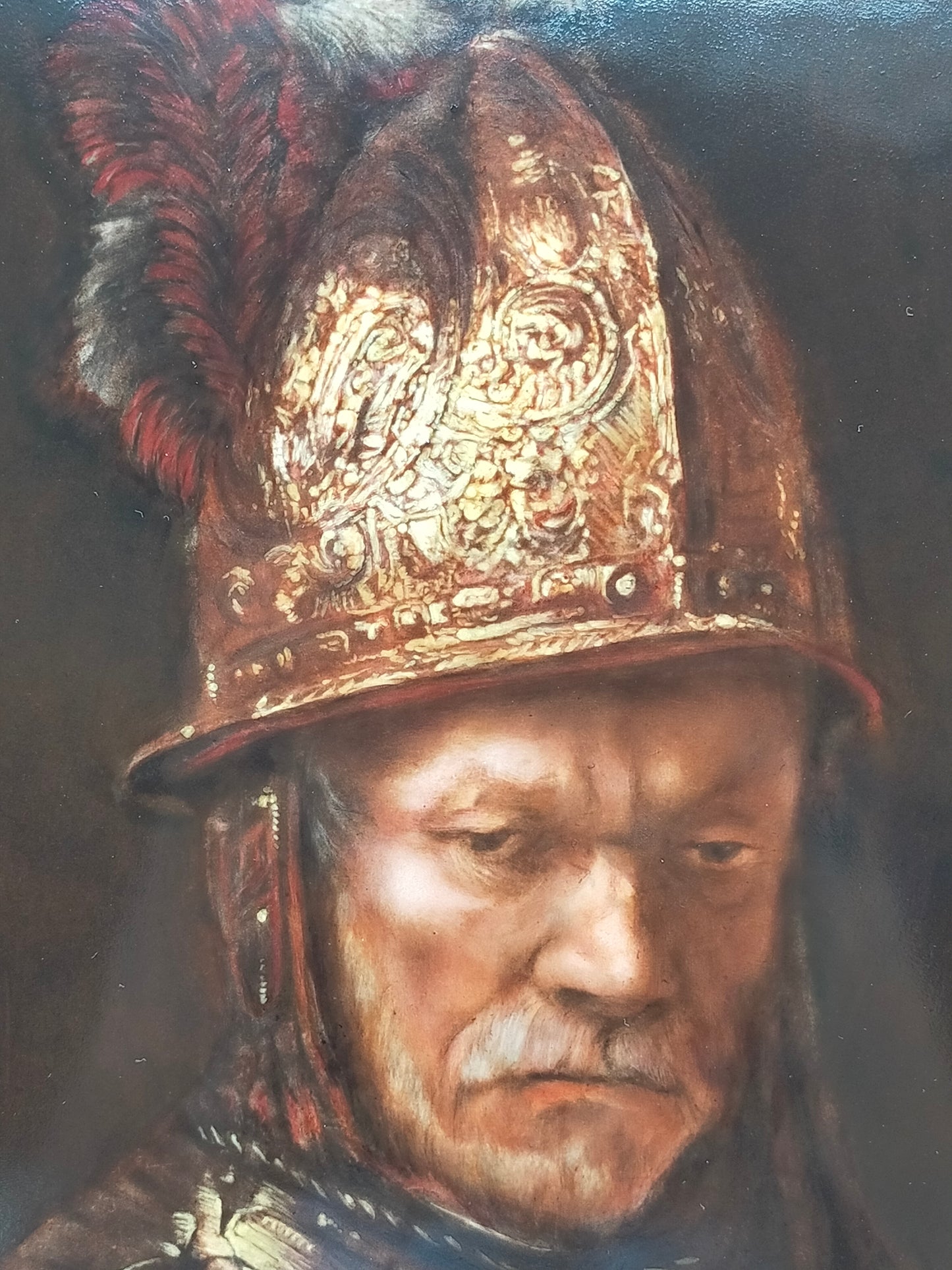 Rosenthal Porzellanbild Der Mann mit dem Goldhelm