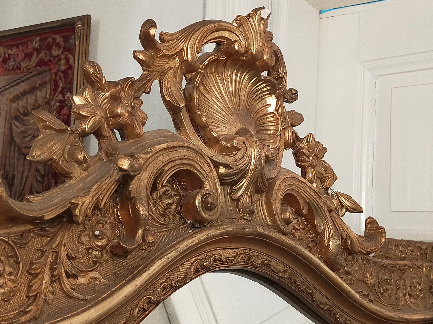 Prunkvoller Barock Wandspiegel Goldener Prachtrahmen