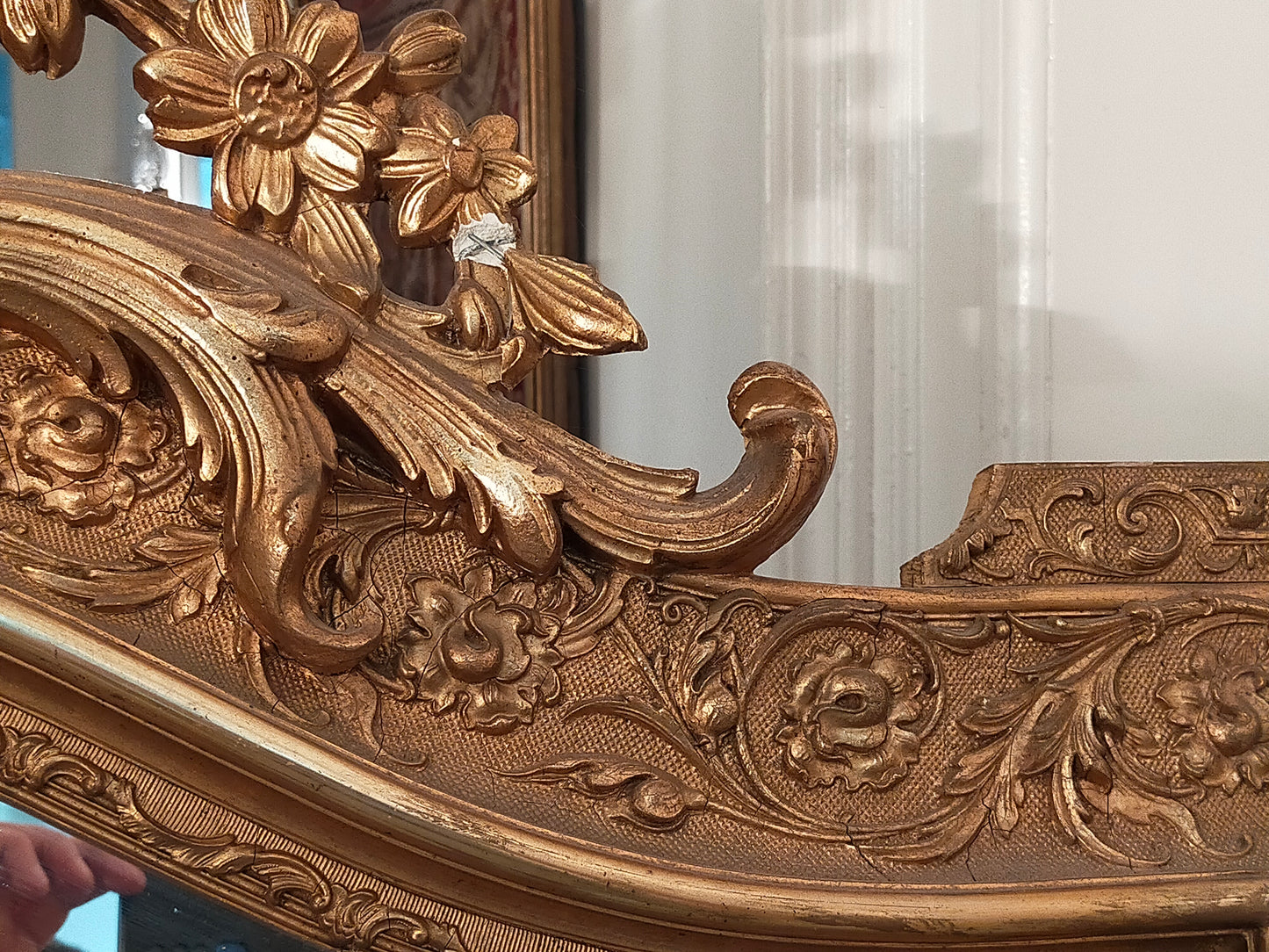 Prunkvoller Barock Wandspiegel Goldener Prachtrahmen