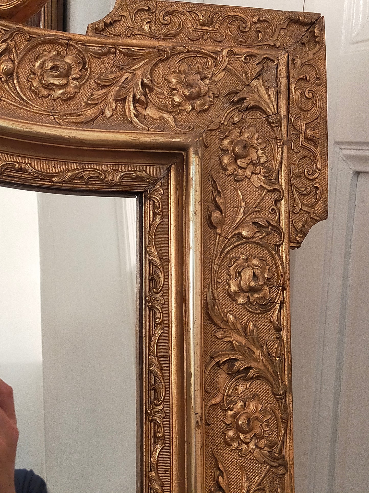 Prunkvoller Barock Wandspiegel Goldener Prachtrahmen