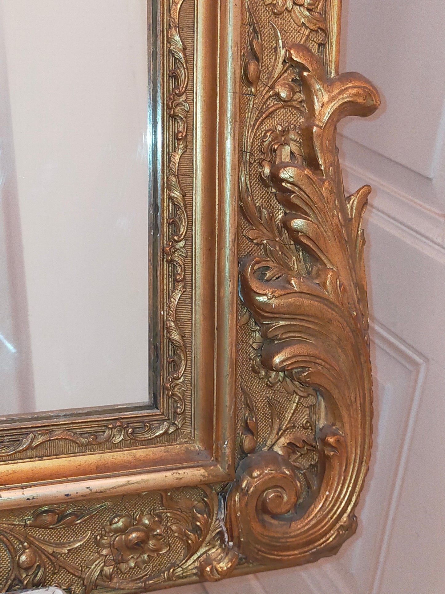 Prunkvoller Barock Wandspiegel Goldener Prachtrahmen