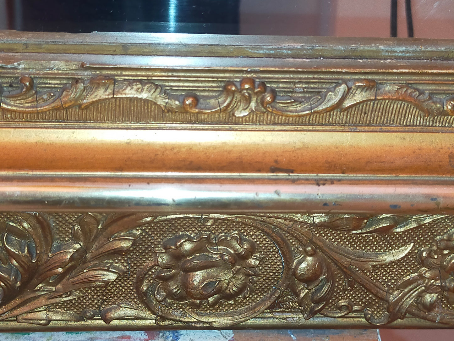 Prunkvoller Barock Wandspiegel Goldener Prachtrahmen