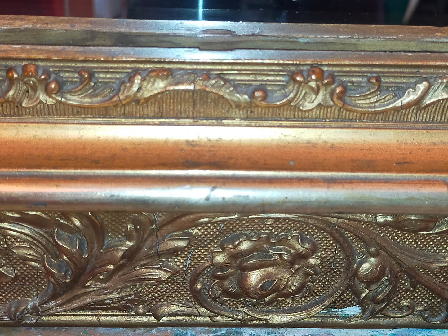 Prunkvoller Barock Wandspiegel Goldener Prachtrahmen
