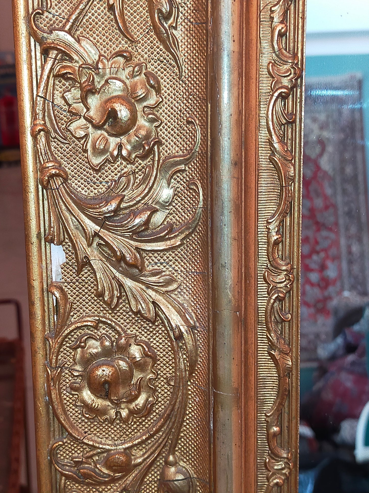 Prunkvoller Barock Wandspiegel Goldener Prachtrahmen
