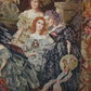 Großer Wandgobelin Elegante Damengesellschaft