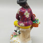 Sitzendorf Porzellan Figur Kavalier mit Blumenkorb Handbemalt