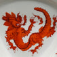 PGH Meißen Porzellan Set Roter Ming Drache mit edlem Goldrand