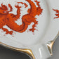 PGH Meißen Porzellan Set Roter Ming Drache mit edlem Goldrand