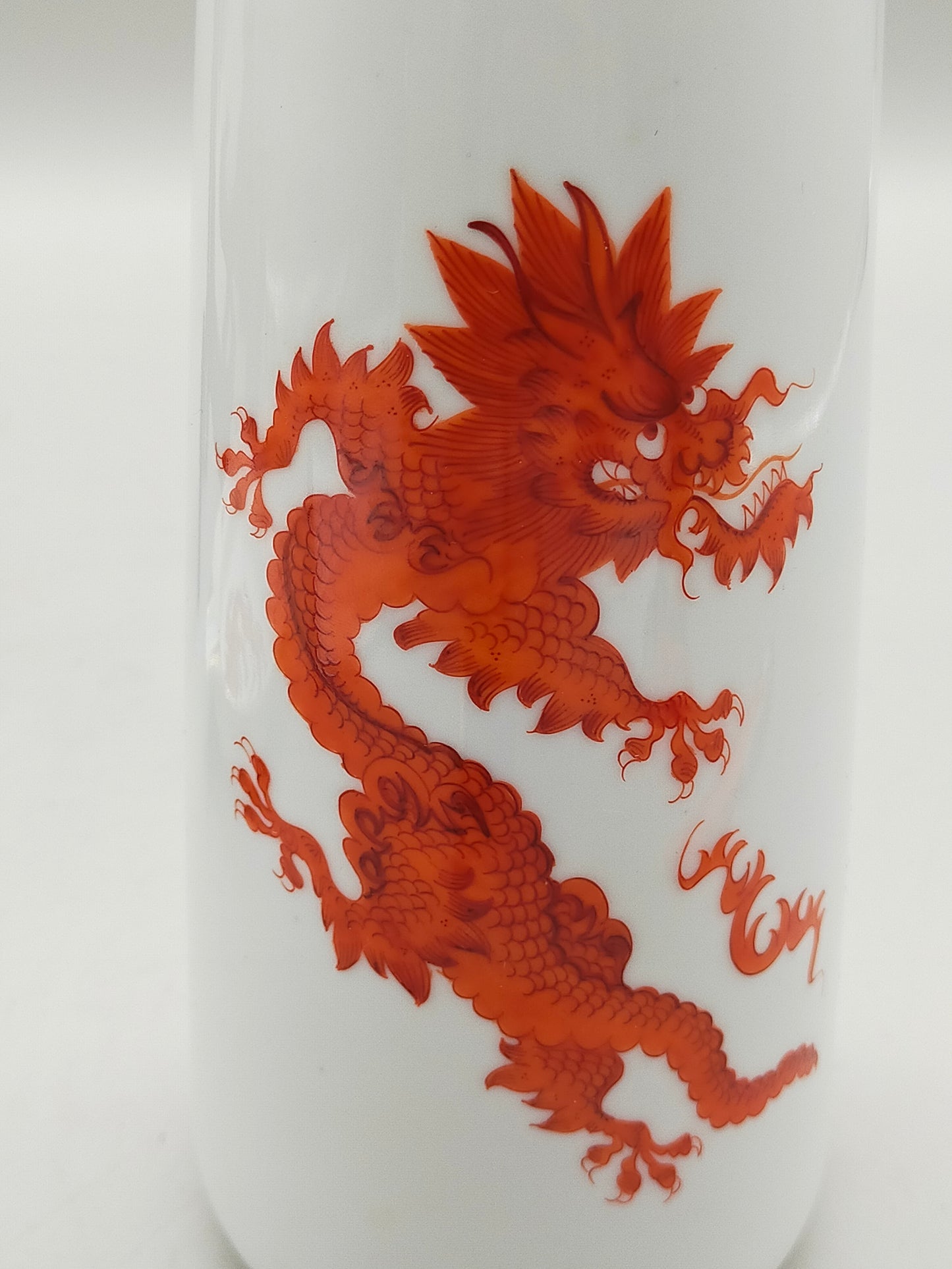 PGH Meißen Porzellan Set Roter Ming Drache mit edlem Goldrand