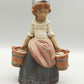 Original Lladró Porzellan Figur Mädchen mit zwei Eimern