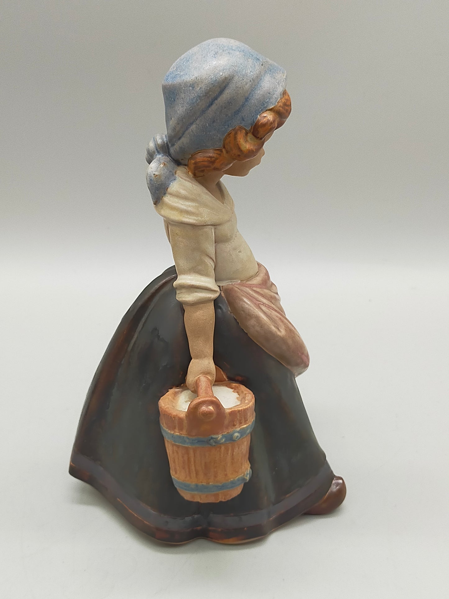 Original Lladró Porzellan Figur Mädchen mit zwei Eimern