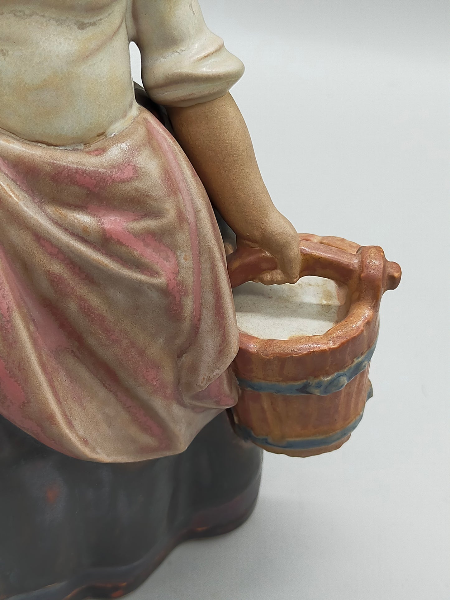 Original Lladró Porzellan Figur Mädchen mit zwei Eimern