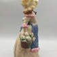 Keramik Figur Mädchen mit Katze Handbemalte Vintage Dekoration