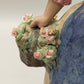 Keramik Figur Mädchen mit Katze Handbemalte Vintage Dekoration