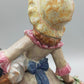 Keramik Figur Mädchen mit Katze Handbemalte Vintage Dekoration