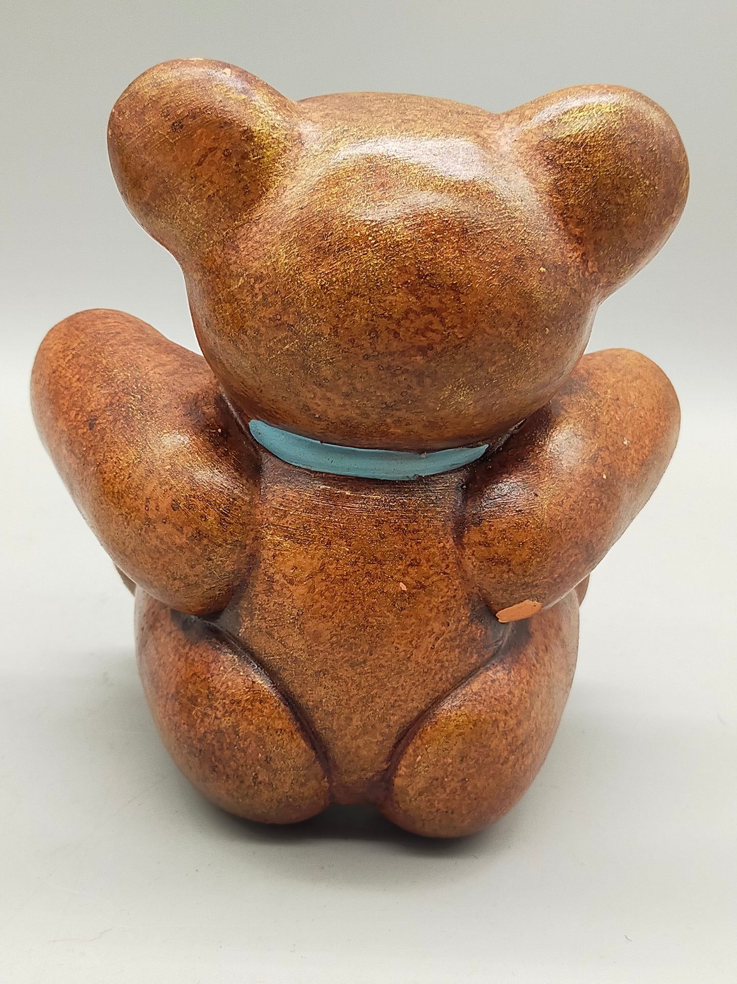 Original THUN Keramik Teddy Bär mit blauer Schleife
