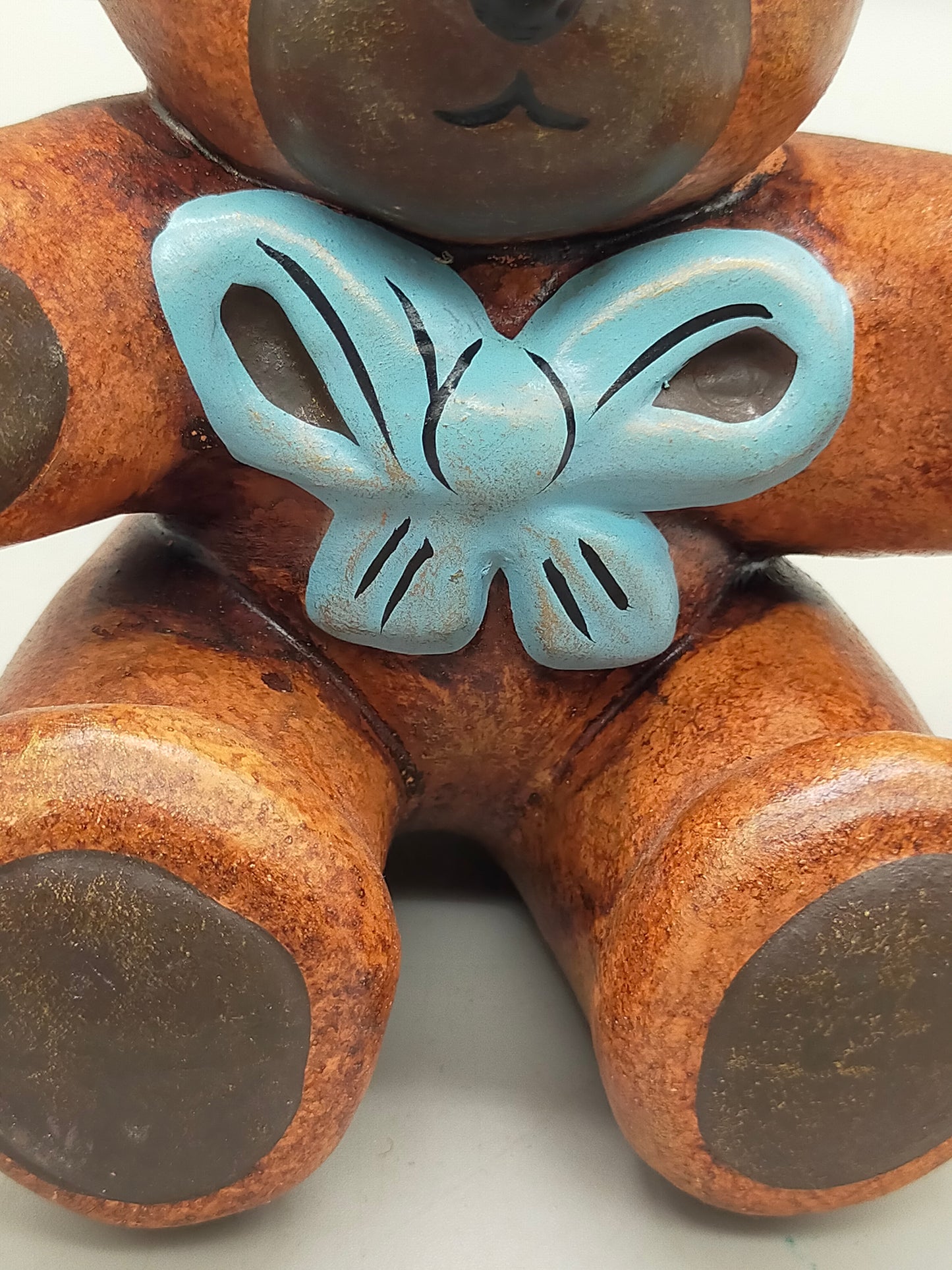 Original THUN Keramik Teddy Bär mit blauer Schleife