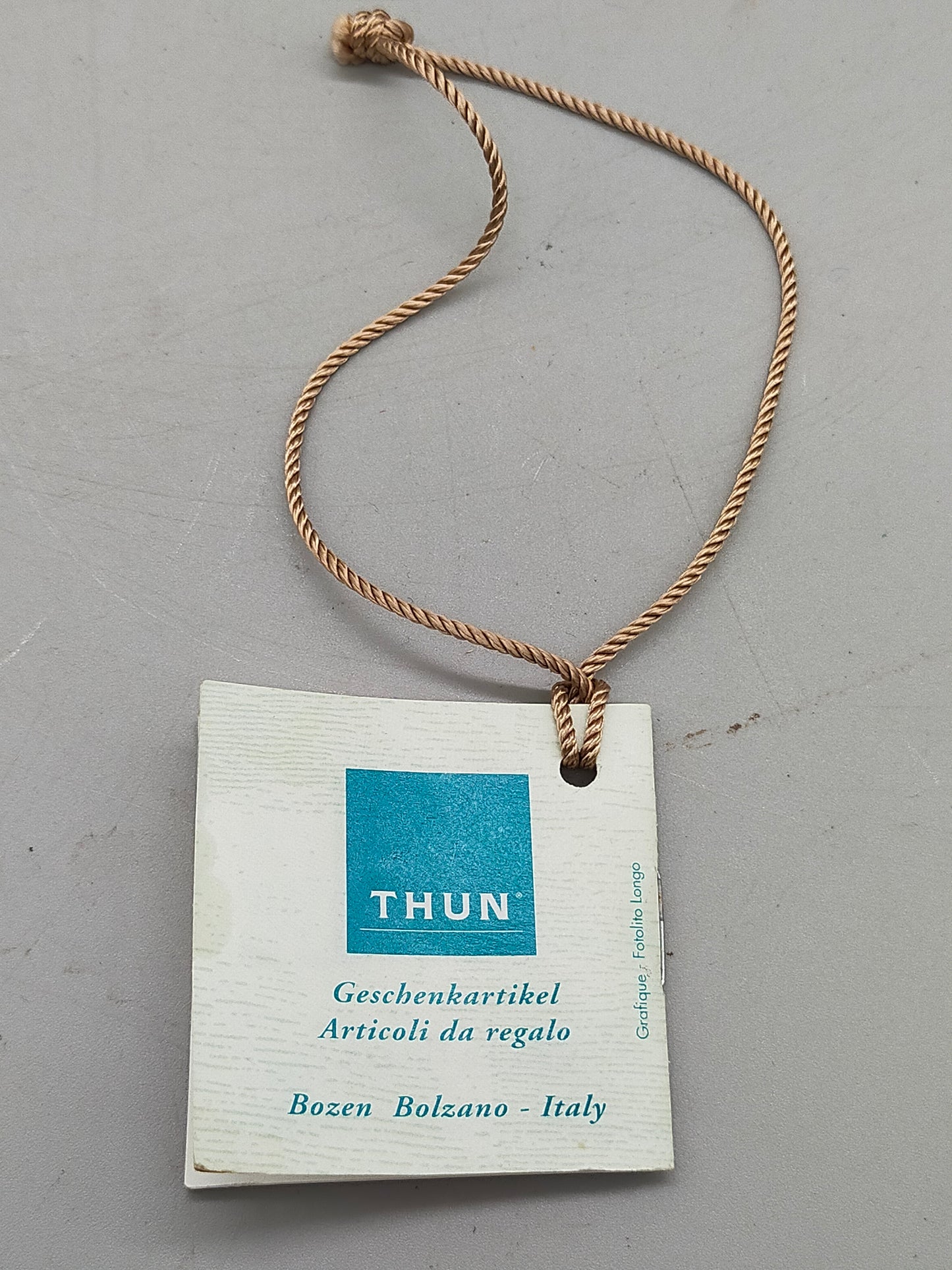 Original THUN Keramik Teddy Bär mit blauer Schleife
