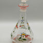 Handbemalte Vintage Glas Karaffe & Glas Florales Design
