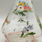 Handbemalte Vintage Glas Karaffe & Glas Florales Design