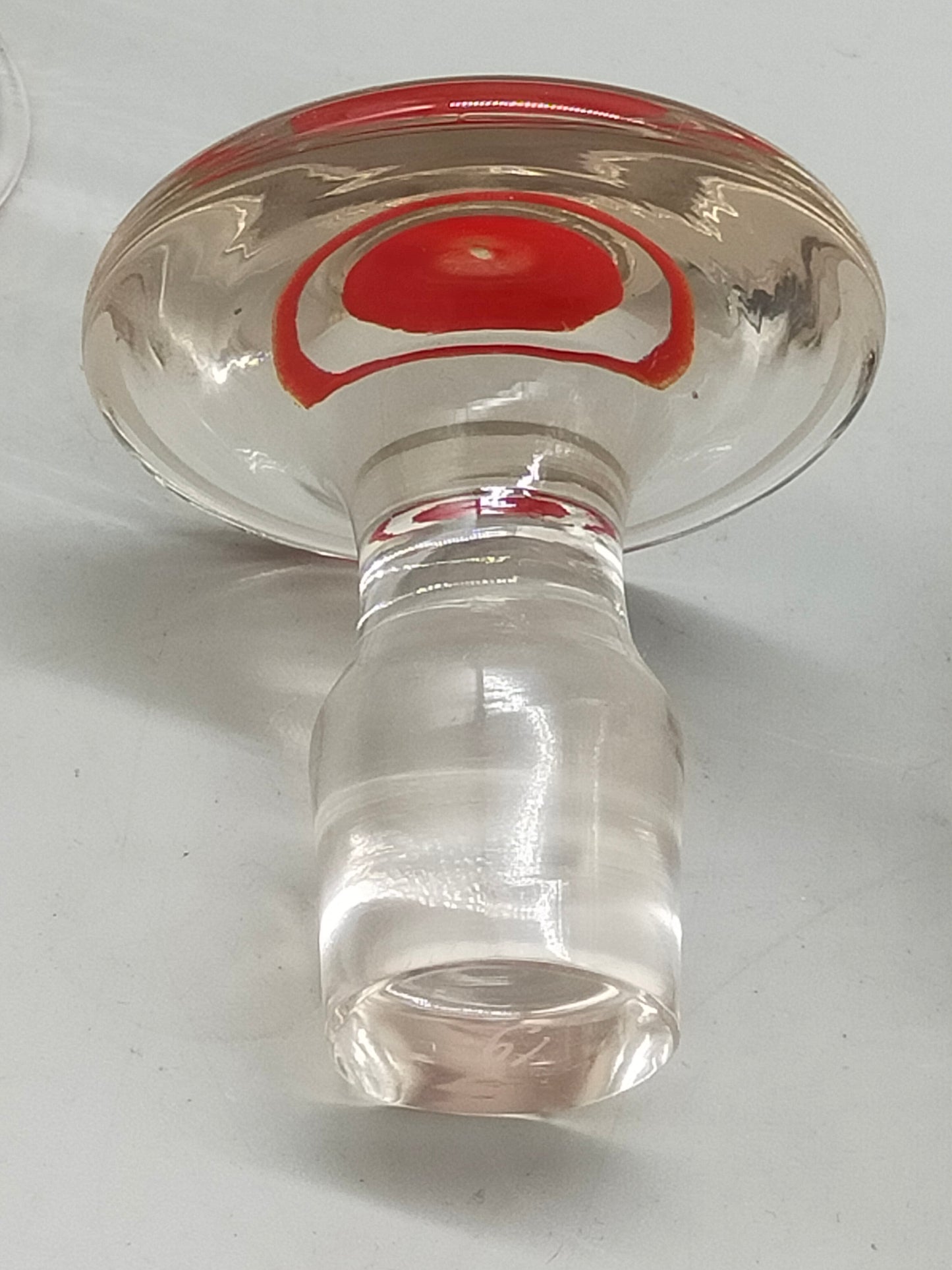 Handbemalte Vintage Glas Karaffe & Glas Florales Design