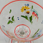 Handbemalte Vintage Glas Karaffe & Glas Florales Design