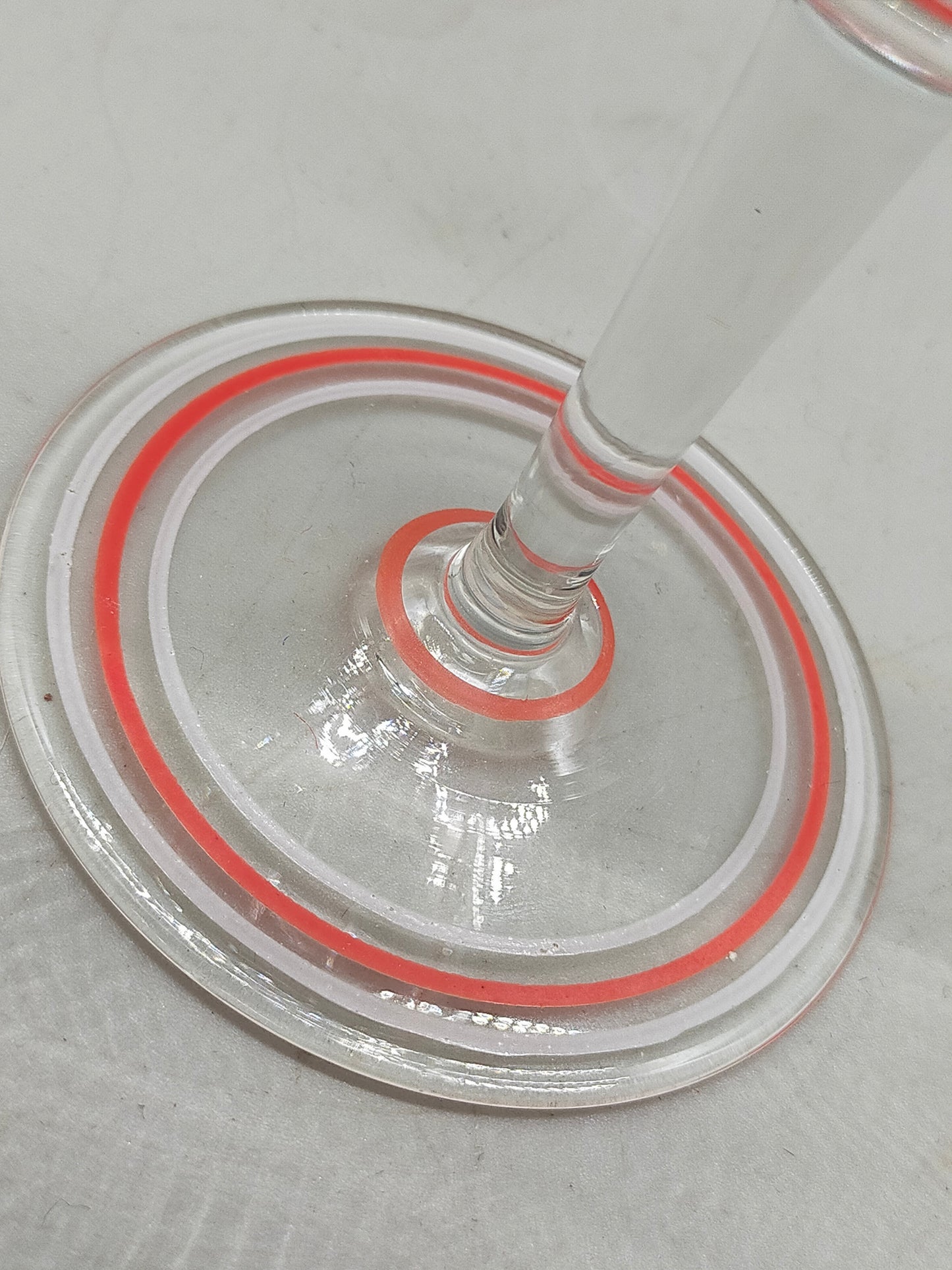 Handbemalte Vintage Glas Karaffe & Glas Florales Design