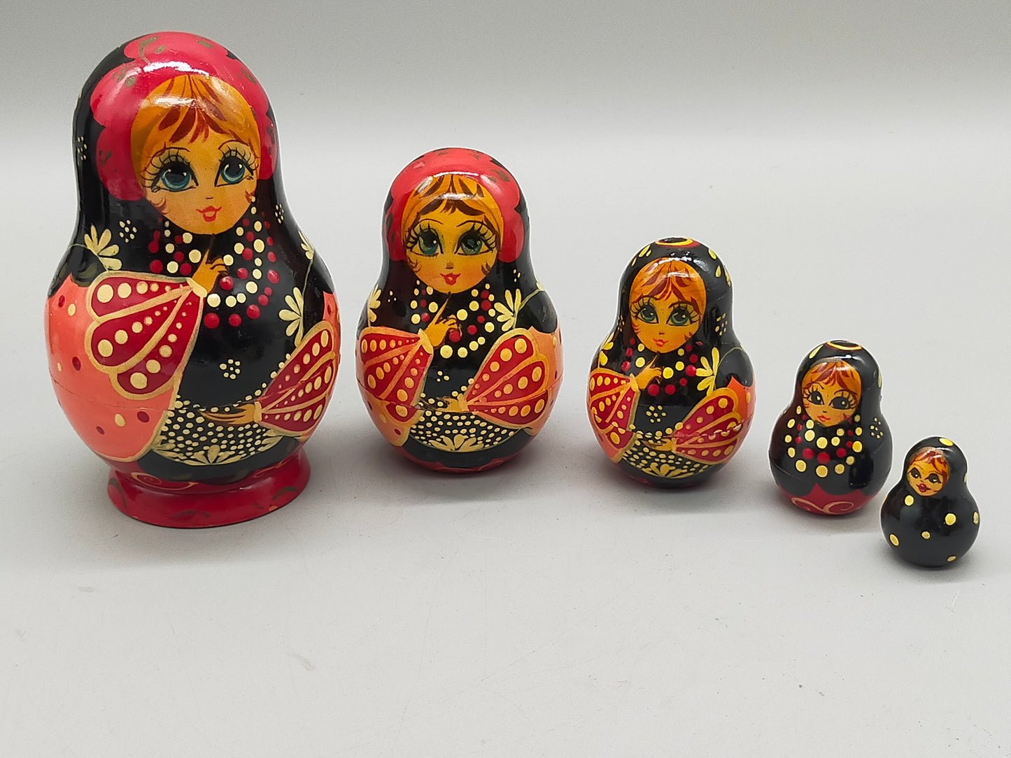 Klassische Russische Matroschka Holz Puppe 5 teiliges Set