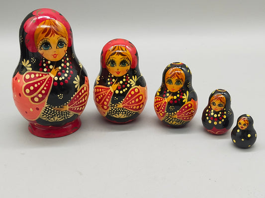 Klassische Russische Matroschka Holz Puppe 5 teiliges Set