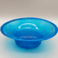 Blaue Kunstglas Schale Handgearbeitete Vintage Glasschale