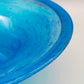 Blaue Kunstglas Schale Handgearbeitete Vintage Glasschale