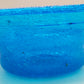 Blaue Kunstglas Schale Handgearbeitete Vintage Glasschale