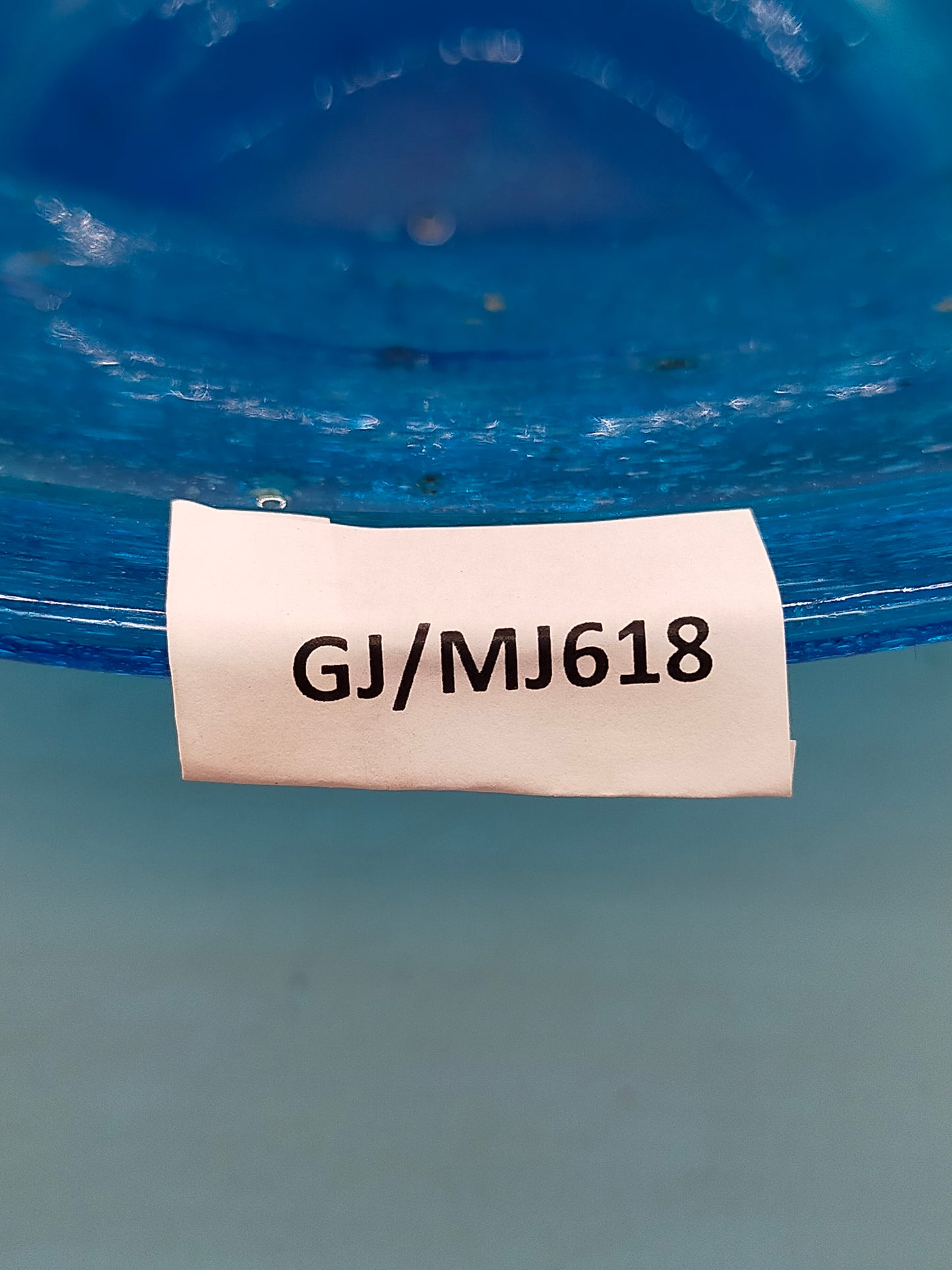 Blaue Kunstglas Schale Handgearbeitete Vintage Glasschale