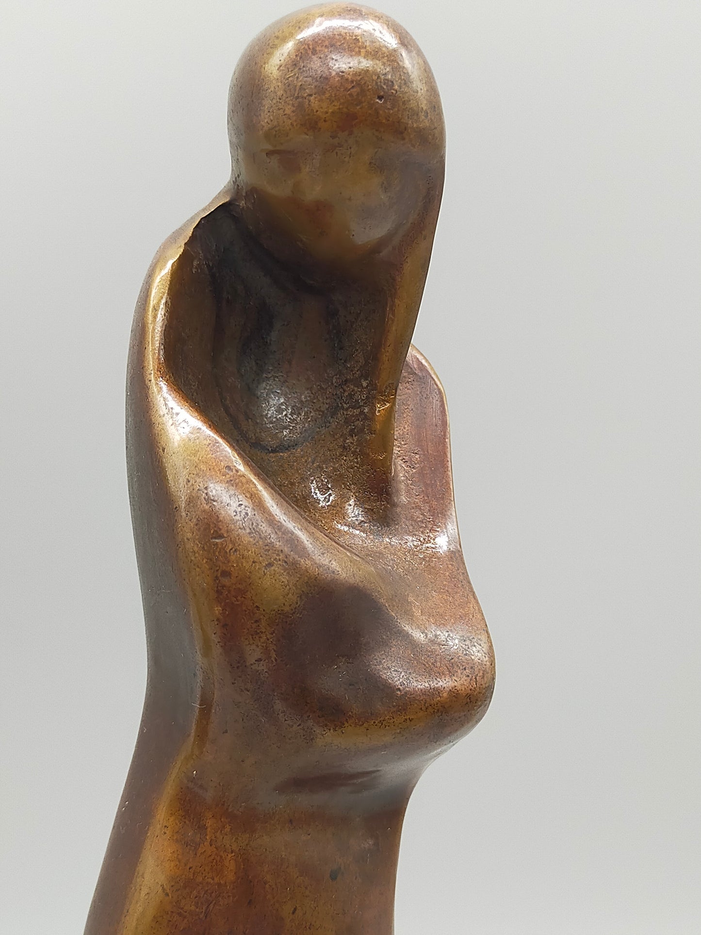Madonna Jungfrau Bronze Skulptur Abstrakte Figur