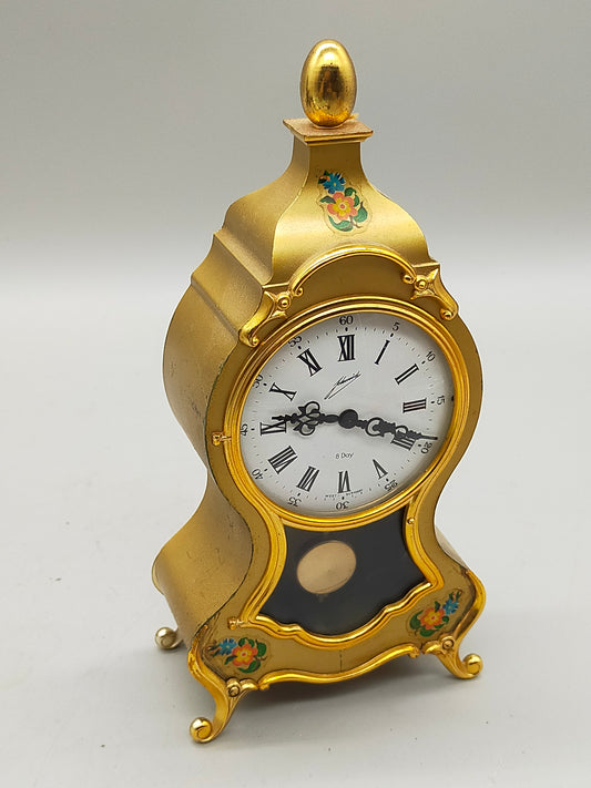 Vintage Schmid Tisch Uhr Kaminuhr mit 8-Tage Werk