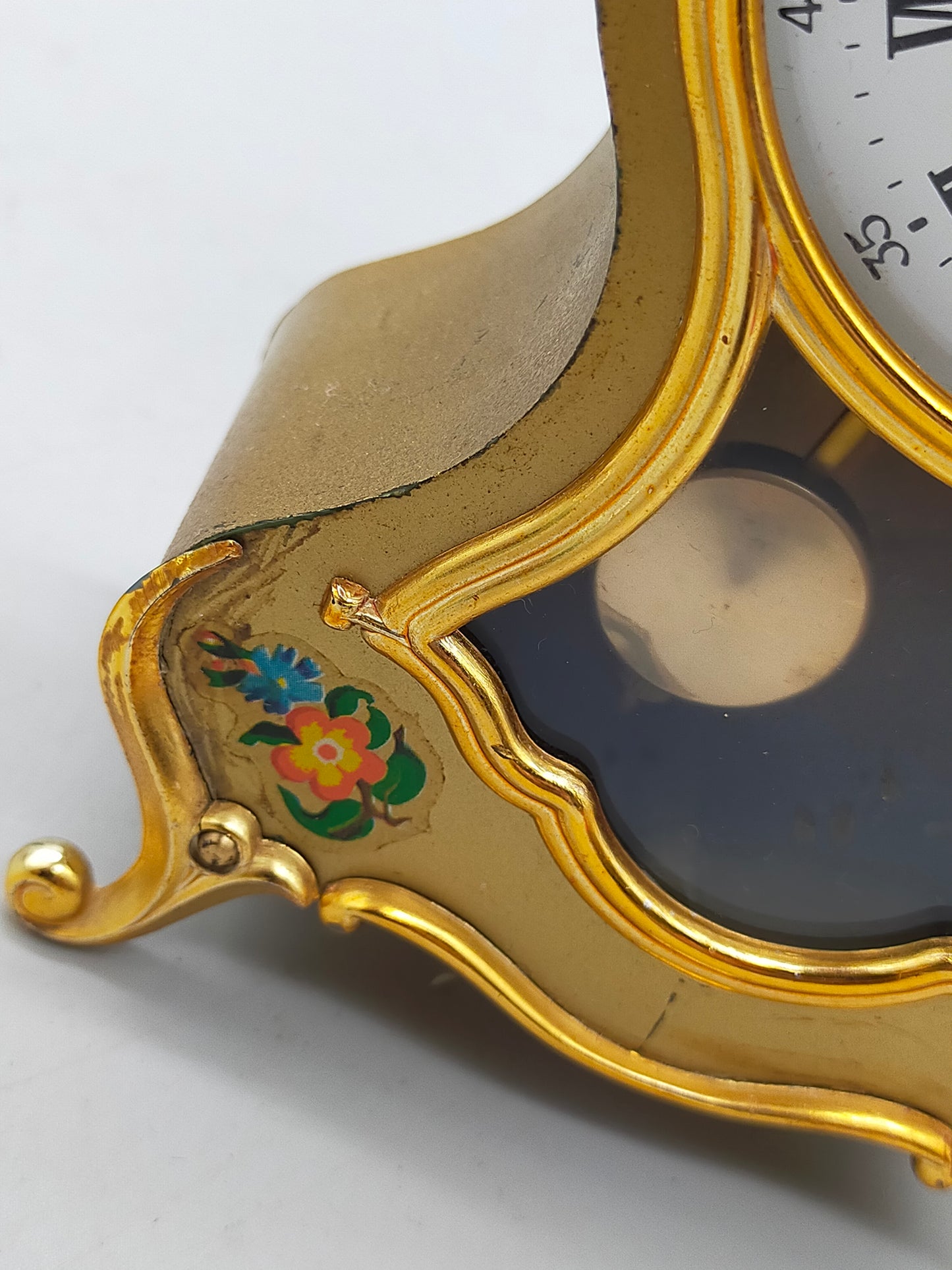 Vintage Schmid Tisch Uhr Kaminuhr mit 8-Tage Werk