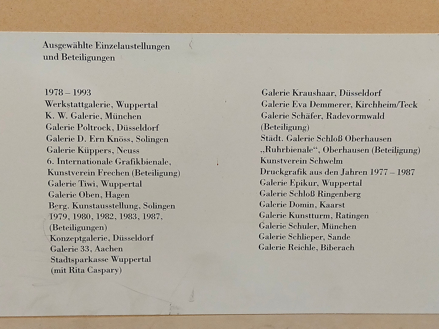 Peter Caspary (1995) Maritimes Muschel Motiv Signierte Grafik