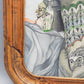 A. Abraham Rosy Surrealistisches Damen Porträt Buntstiftzeichnung