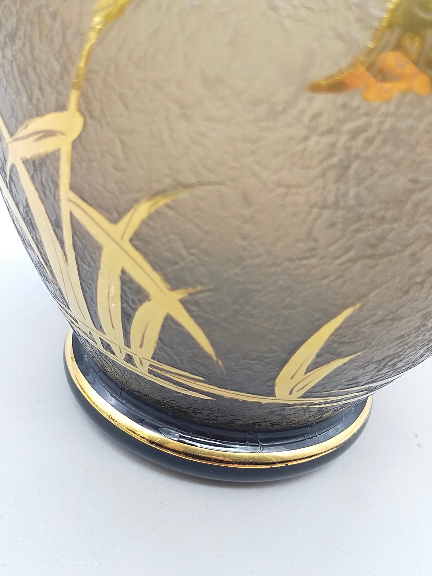 Elegante Vintage Glas Karaffe Kunstvolles Enten Motiv
