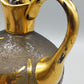 Elegante Vintage Glas Karaffe Kunstvolles Enten Motiv