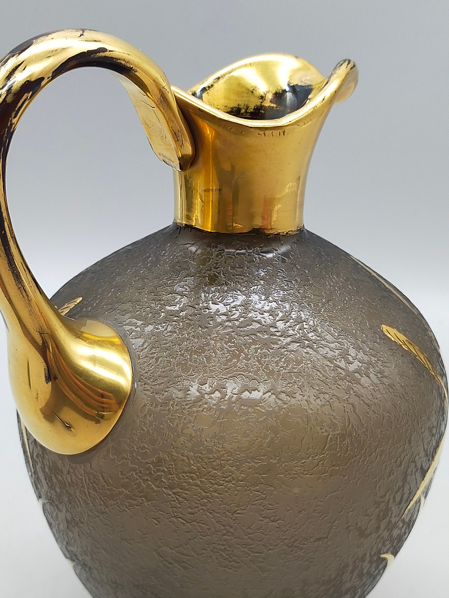Elegante Vintage Glas Karaffe Kunstvolles Enten Motiv