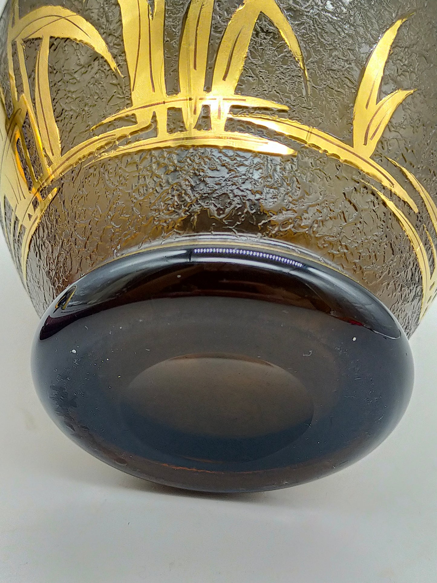 Elegante Vintage Glas Karaffe Kunstvolles Enten Motiv