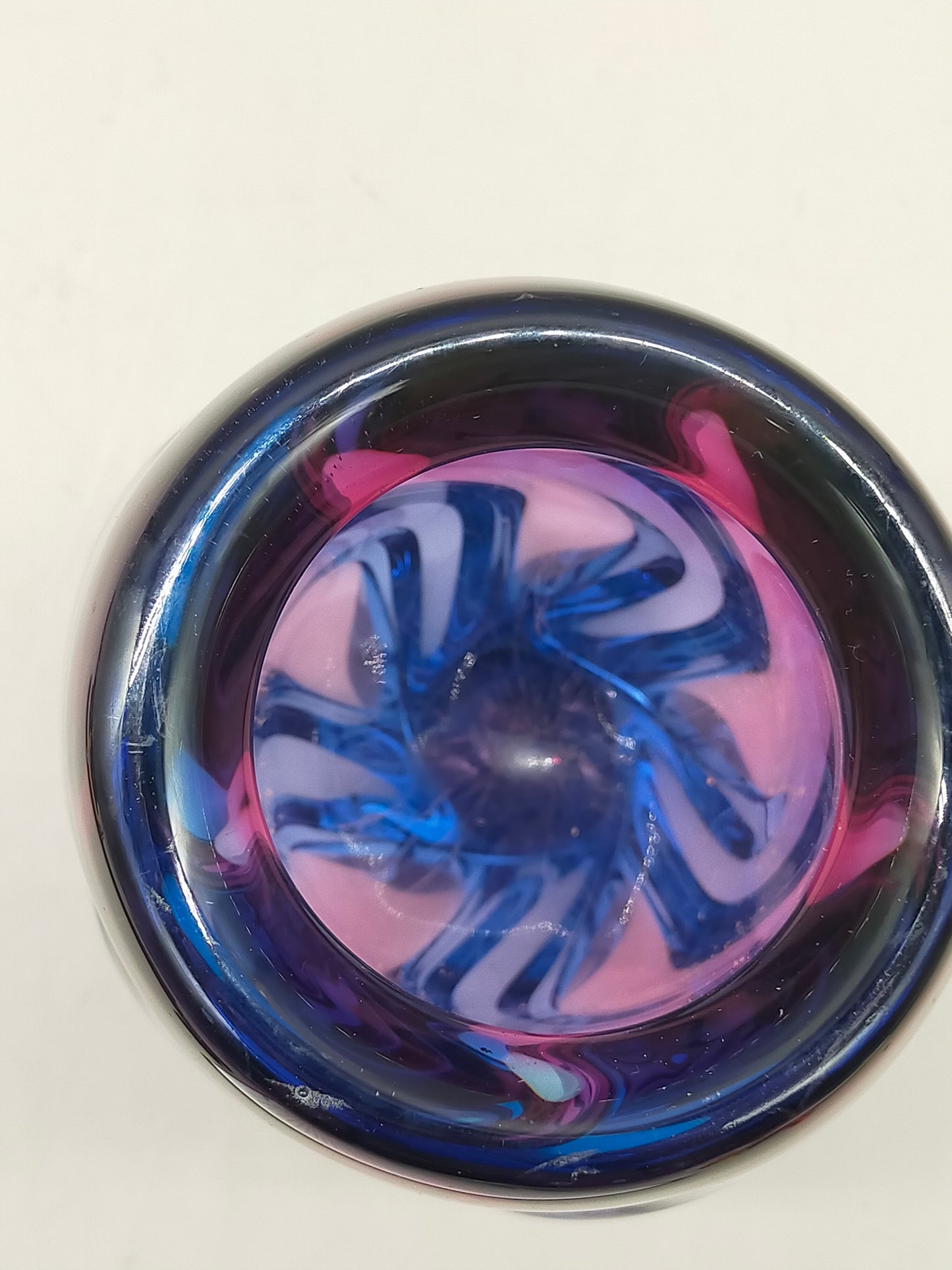 Moderne Murano Stil Glasvase Organische Wirbeloptik