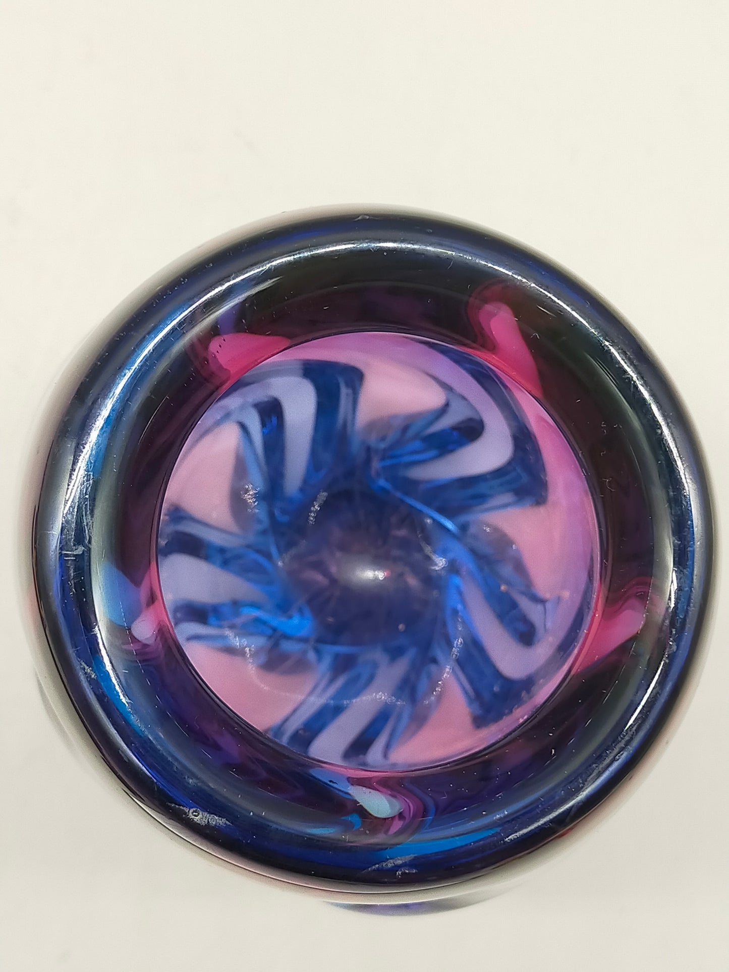 Moderne Murano Stil Glasvase Organische Wirbeloptik