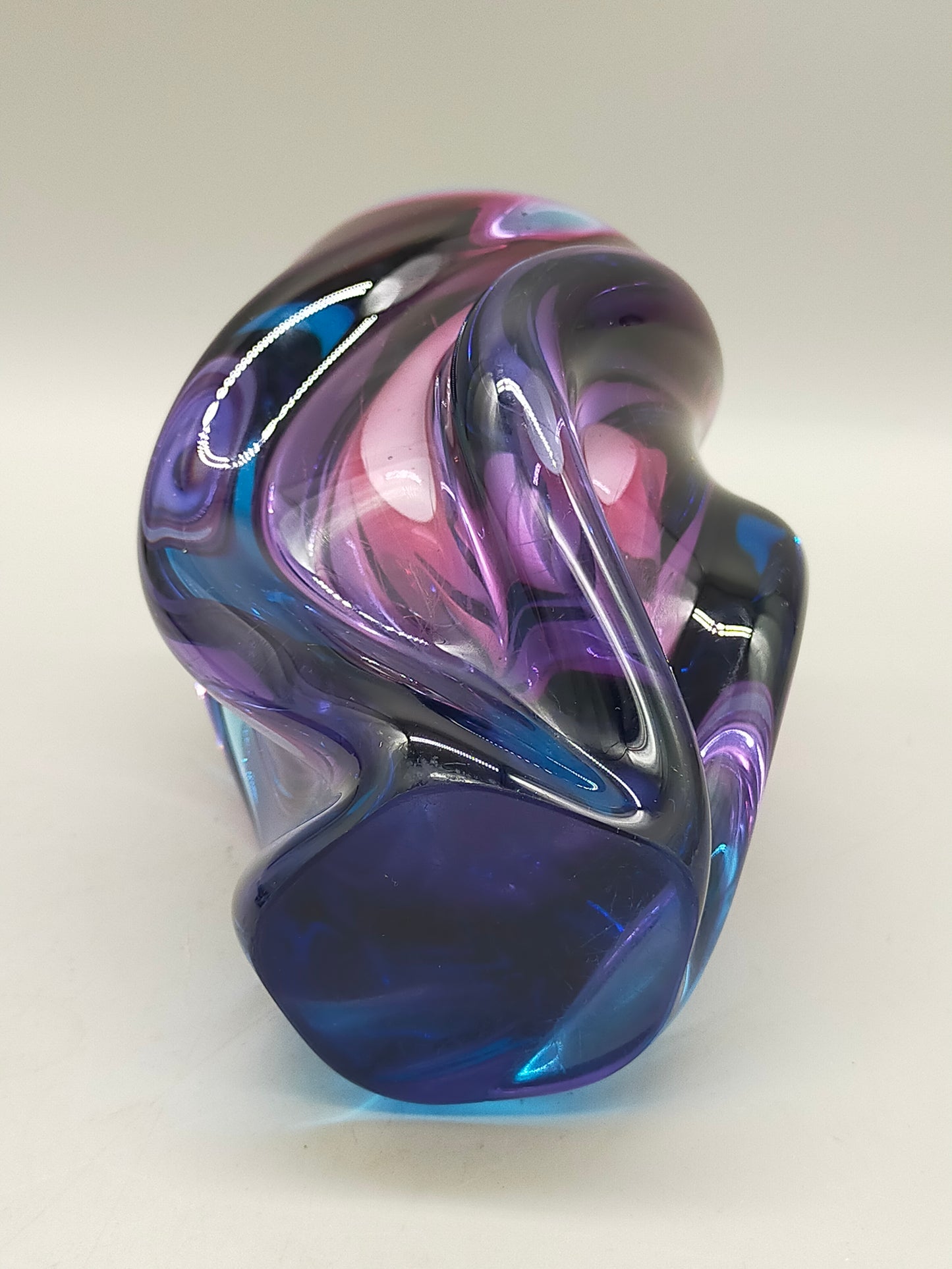 Moderne Murano Stil Glasvase Organische Wirbeloptik