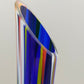 Farbenfrohe Murano Glasvase Schlankes Design für Liebhaber